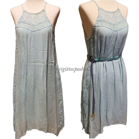 Paper Crane Blue Asymmetrical Dress Small - Picture 1 of 10
